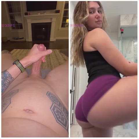 babecock gooning split screen porn tiktok clip