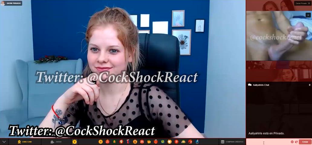 big dick camgirl cock shock reaction clip