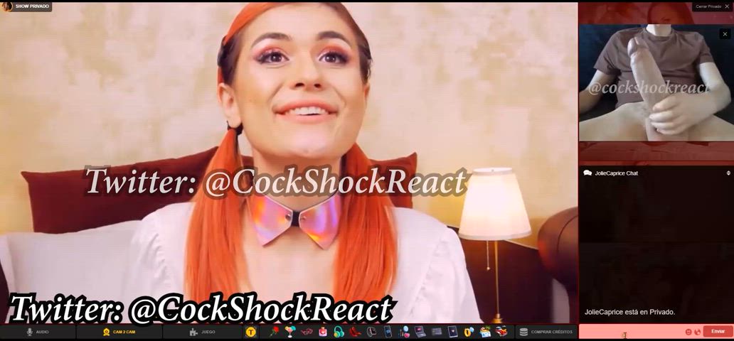 big dick camgirl cock shock reaction clip