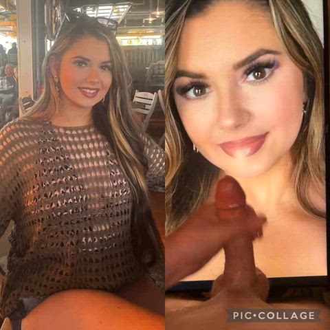 babecock brunette cum cumshot milf tribbing tribute clip