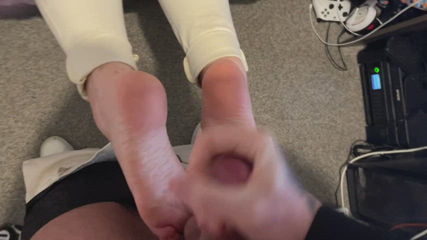 big dick cock cumshot cute double cumshot feet feet fetish soles toes clip