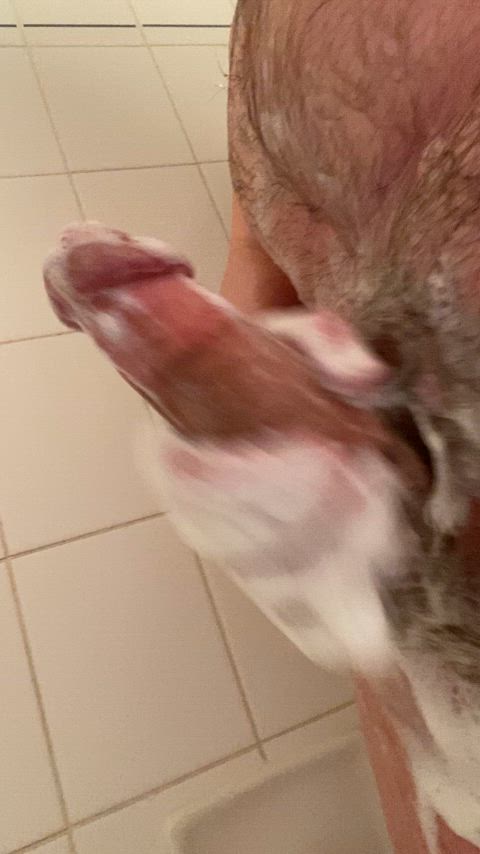 big dick cock jerk off masturbating soapy clip