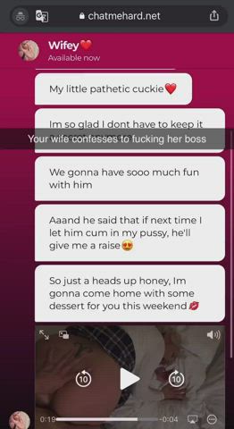 Your wife confesses to fucking her boss [Part 12]