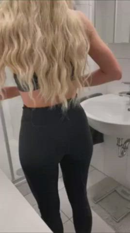 Ass Asshole Blonde Cowgirl Panties Teen Underwear clip