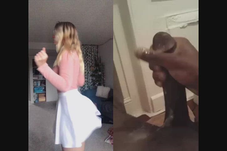 Blonde Booty Dancing TikTok clip