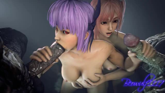 Ayane and Monsters Blowjob