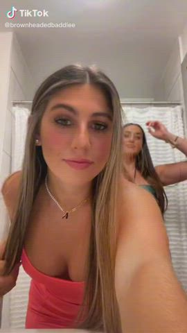 20 Years Old Big Tits Cleavage Dress Friends Tanned Tight clip