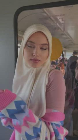 18 years old clothed hijab innocent solo uniform clip