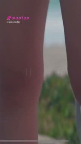 beach bikini model stripping tiktok clip