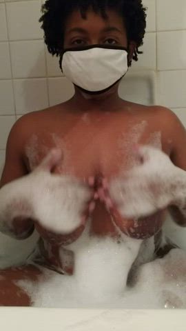 Needed a bath after working my pussy till it squirted...