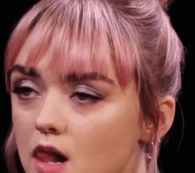 Maisie Williams working her soft mouth and wet tongue on your cock.