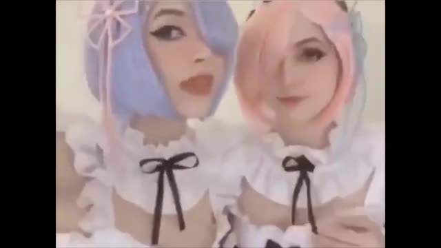 Hot rem and ram cosplay kissing