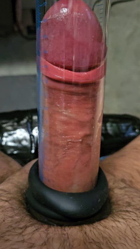 Milking uncut with huge knob