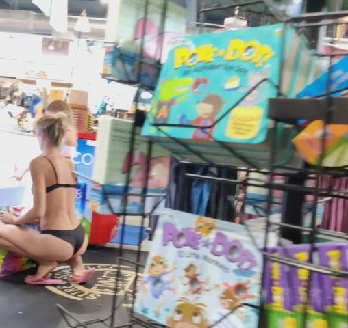 ass bikini candid clip
