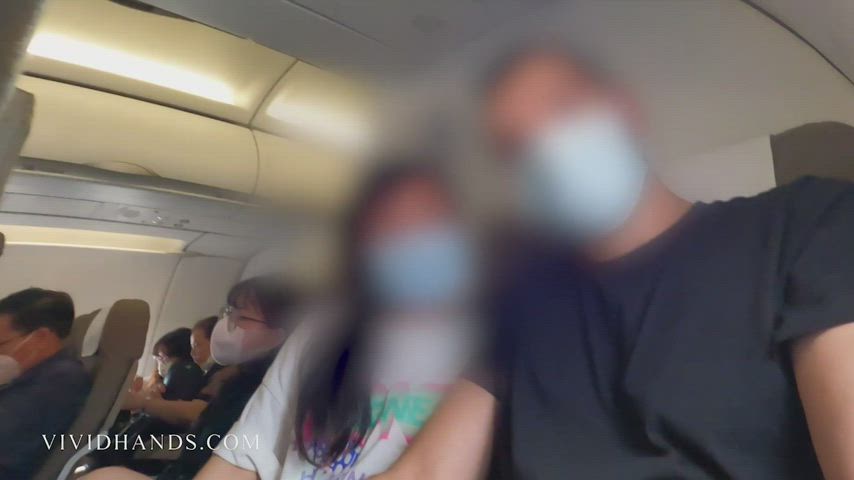 Handjob on a plane full of people? Why not