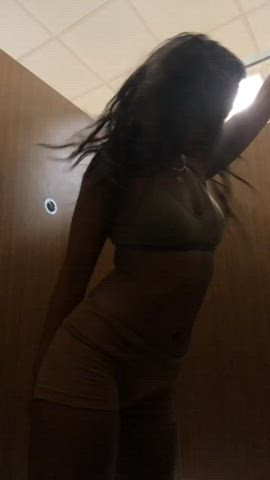 asian asianhotwife cute hotwife locker room strip striptease clip