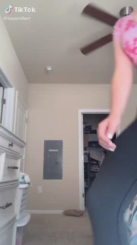 brunette dancing tiktok clip