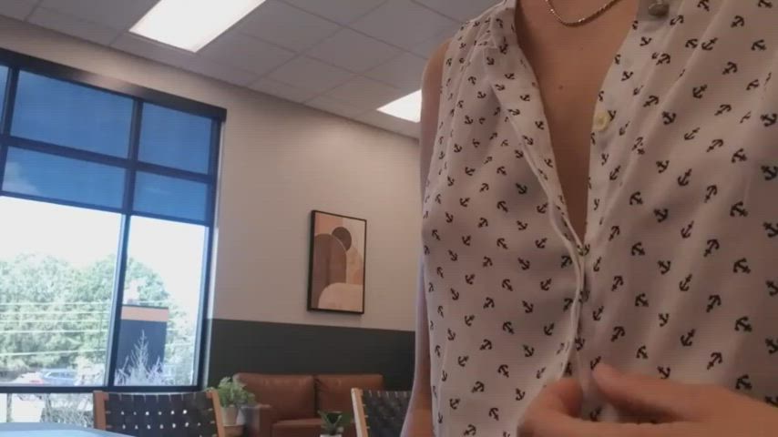 Getting naughty while waiting for coffee