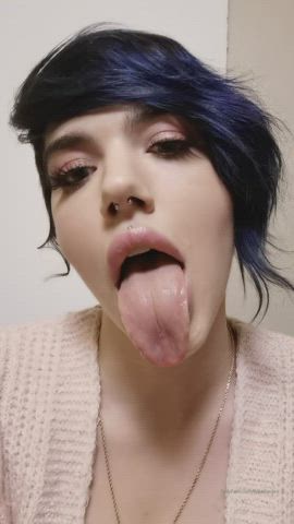 Goth Long Tongue Tongue Fetish clip