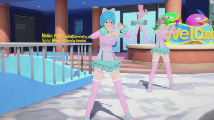 animation anime busty dancing sfw clip