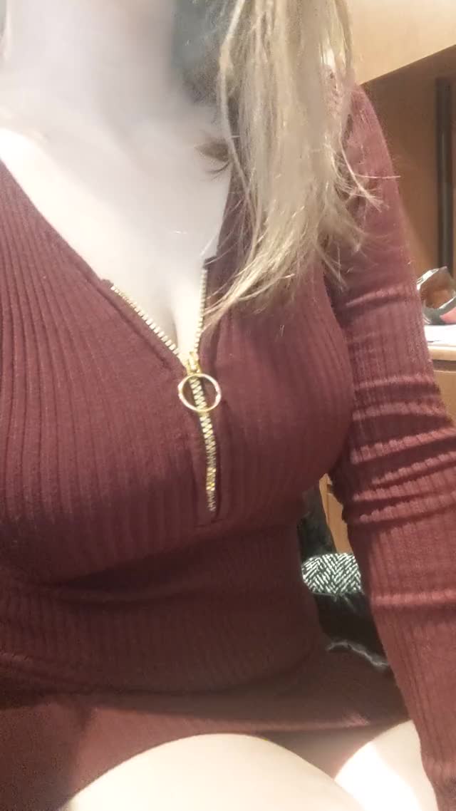 Do you think my boss knows I show off my tits at work? [F]