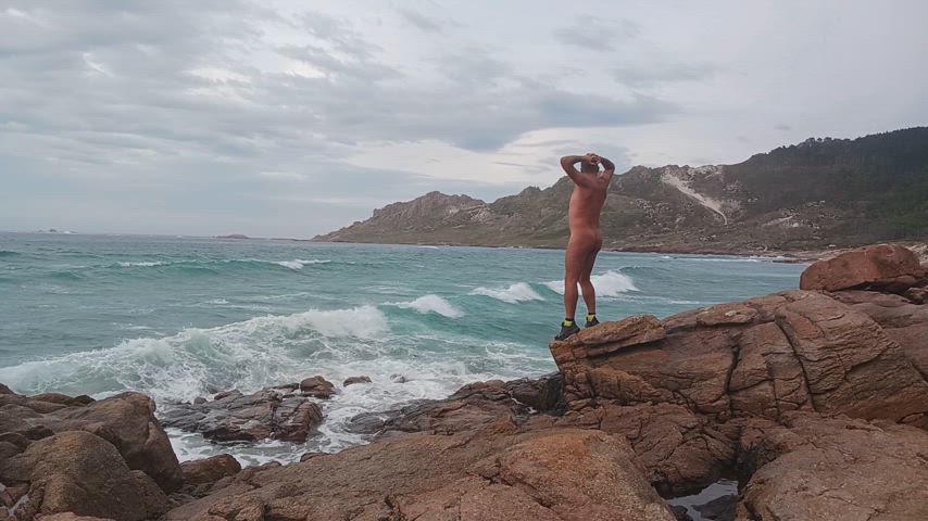 beach naked nude nudist nudity outdoor clip