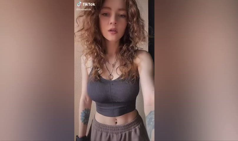 TikTok Curly Hair Tits Teen clip