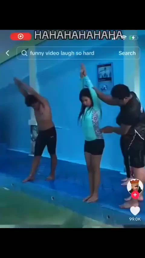 funny swimming pool swimsuit clip