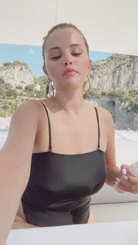 cleavage selena gomez swimsuit clip