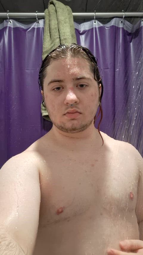 chest ftm shower trans man flexing clip