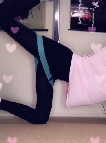 asian bubble butt cute femboy yoga pants clip