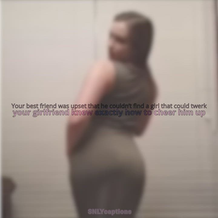 Caption Cheating Cuckold Dancing Girlfriend Hotwife Sharing Twerking clip