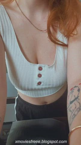 Amateur Big Tits Boobs Groping NSFW Nipple Redhead Teen Tits clip