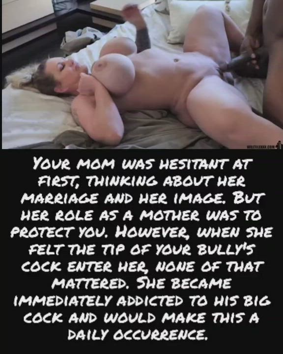 BBC Big Dick Big Tits Caption Cuckold Interracial MILF Mom clip