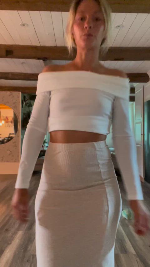 babe blonde see through clothing clip