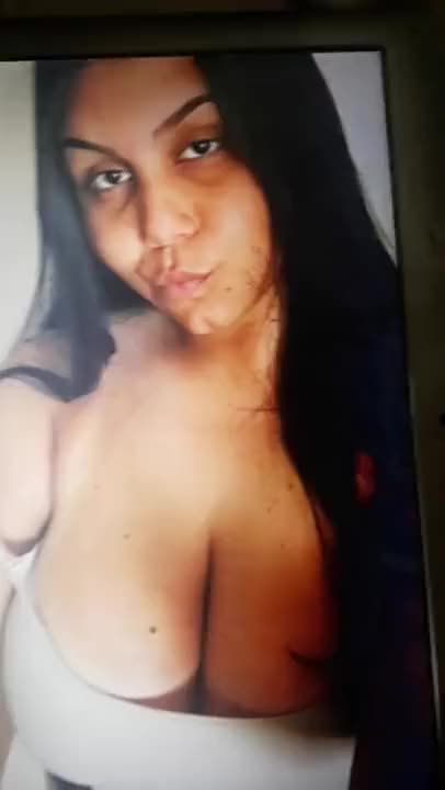 Cum Tribute to the big tits of a delicious girl i know