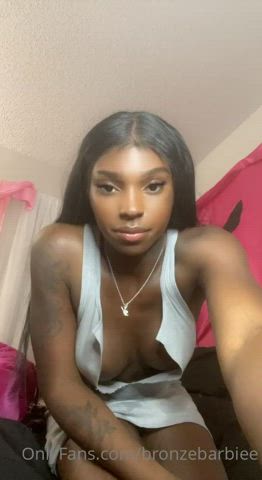 bbc ebony fake tits tits trans trans woman clip