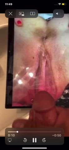 cumshot jerk off pussy tribute clip