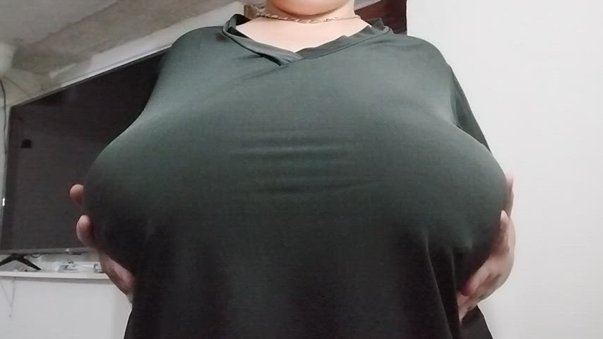 I love playing with my tits, but I'd love even more if you were playing with them
