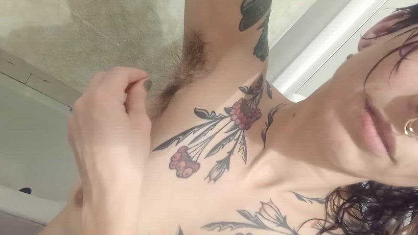  Hairy Armpits and Natural Tits