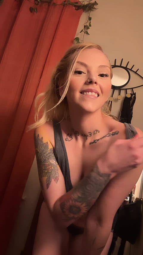 blonde boobs bouncing tits college girl next door the inked girl next door titty