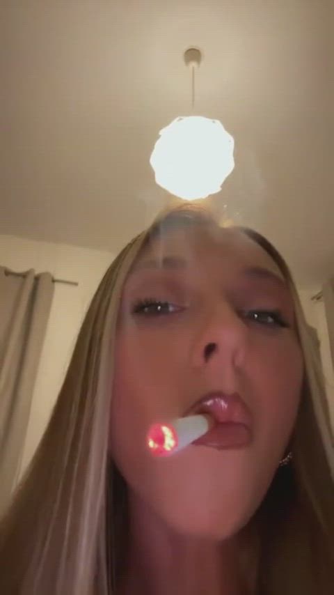 babe blonde smoking clip