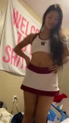 Asian Cheerleader Uniform Upskirt clip