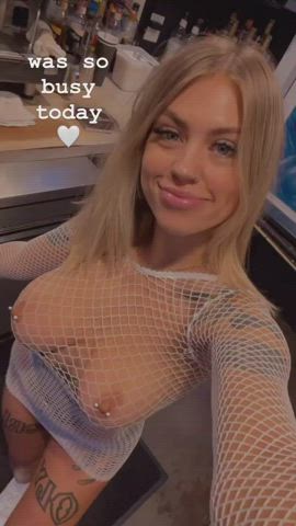 pierced see through clothing tease clip