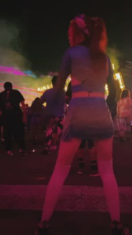 club college dancing festival nightclub party petite redhead small tits clip